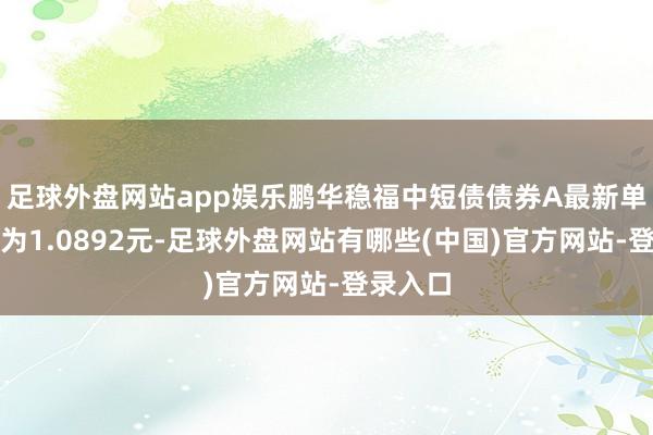 足球外盘网站app娱乐鹏华稳福中短债债券A最新单元净值为1.0892元-足球外盘网站有哪些(中国)官方网站-登录入口