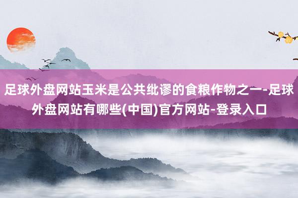 足球外盘网站玉米是公共纰谬的食粮作物之一-足球外盘网站有哪些(中国)官方网站-登录入口