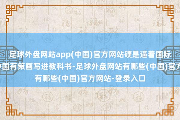 足球外盘网站app(中国)官方网站硬是逼着国际尺度委员会把中国有策画写进教科书-足球外盘网站有哪些(中国)官方网站-登录入口